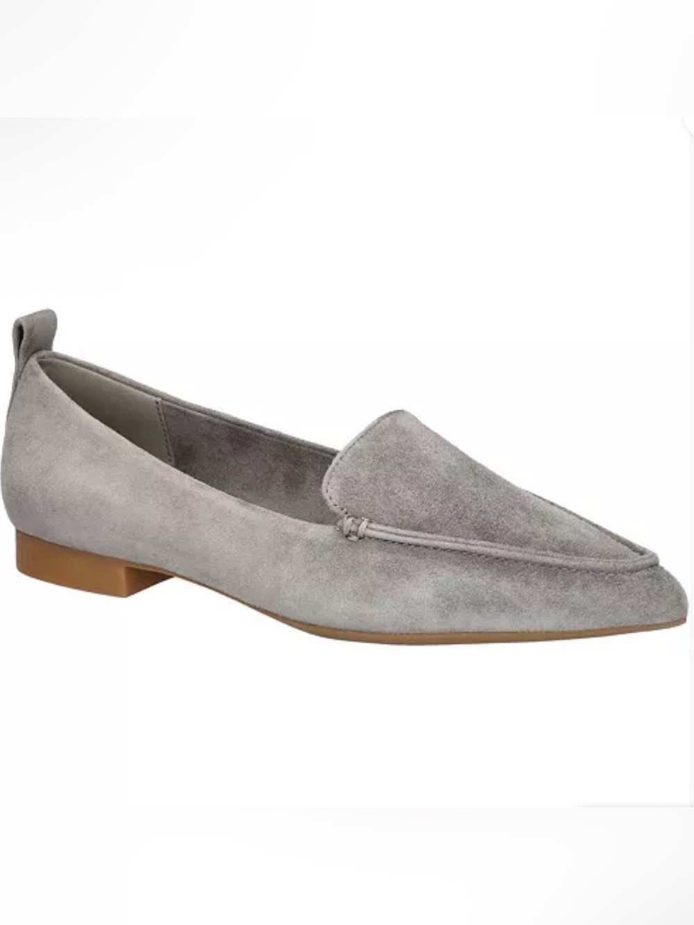 Bella Vita Alessi Grey Suede Pointed Toe Flats Sz 8.5 W